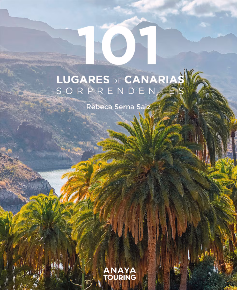 portada de libro 101 lugares de canarias sorprendentes aparece una palmera